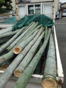 徳利の材料の青竹