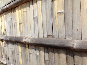 竹垣の洗い方　建仁寺垣の洗い方