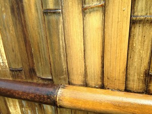 竹垣の洗い方　建仁寺垣の洗い方