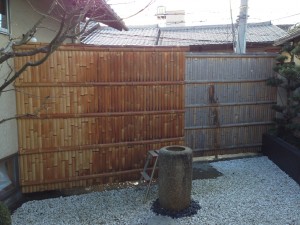 竹垣のメンテナンス