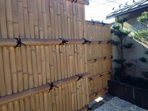 竹垣のメンテナンス