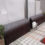 駒寄せ　犬矢来　染め竹