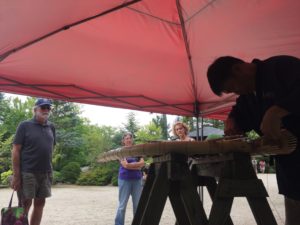 光悦寺垣　アメリカで実演