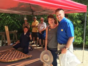 アンダーソン庭園で竹工芸の実演しました