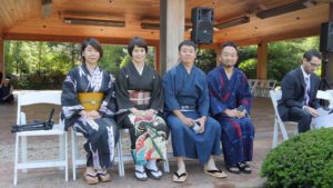 アンダーソン庭園で竹工芸の実演しました