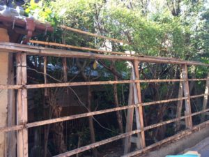 田舎亭　竹垣施工前