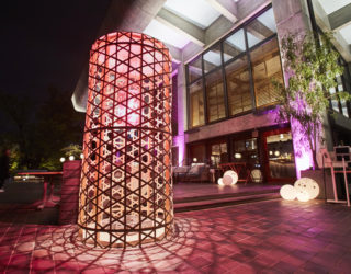 京都岡崎で桜色に輝く竹オブジェ、ライトアップのお知らせ