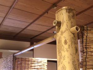 移動式の竹の茶室