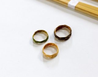 バンブーリング作り（竹の指輪編み）体験で、竹を身近に。《京都府亀岡市》