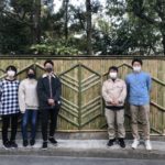 新しいスタイルの竹垣を立命館の学生さんと作る長岡銘竹株式会社