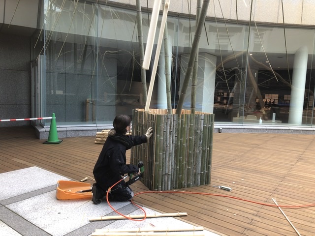 竹の空間演出＠みやこめっせTASKの学生とコラボ