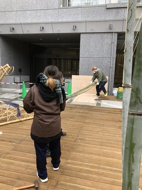 竹の空間演出＠みやこめっせTASKの学生とコラボ