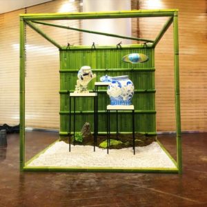 阪急メンズ大阪で開催中侘び寂びがテーマの展示