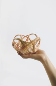 長岡銘竹オリジナル色付き四海波竹籠ワークショップ