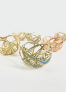 長岡銘竹オリジナル色付き四海波竹籠ワークショップ