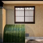 青竹の犬矢来（駒寄せ）